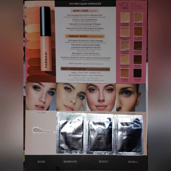 FARMASI VFX PRO Liquid Concealer & Stay Matte MINERAL ENRICHED sample set - Picture 2 of 4
